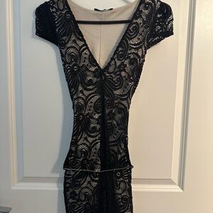 Elegant Black Lace Romper